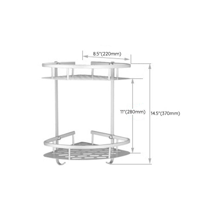 Lisslune | Silver Contemporary Bathroom Hardware Set Stainless Steel Aluminum Bathroom Set