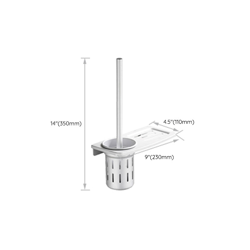 Lisslune | Silver Contemporary Bathroom Hardware Set Stainless Steel Aluminum Bathroom Set