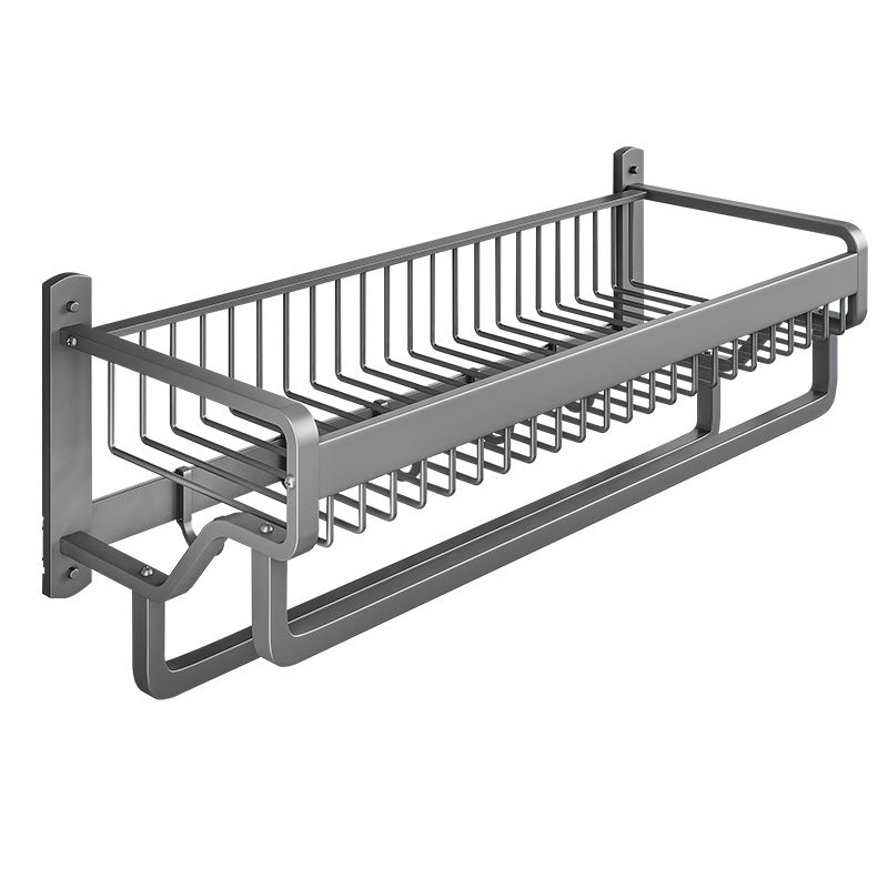 Lisslune | Modern Metal Bathroom Accessory Set Polished Silver Bathroom Shelf/Paper Holder/Roben Hook
