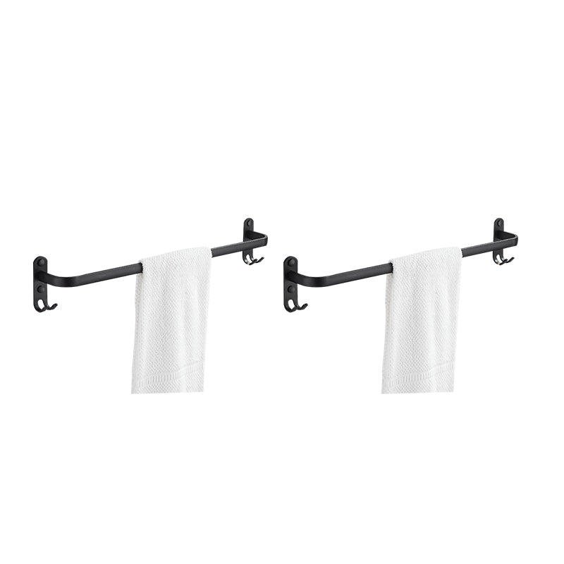Lisslune | Modern black aluminum bathroom accessory set towel bar bathroom fittings