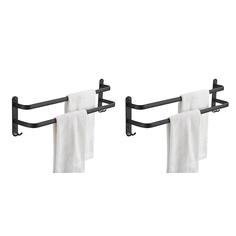 Lisslune | Modern black aluminum bathroom furniture set towel bar bathroom fittings