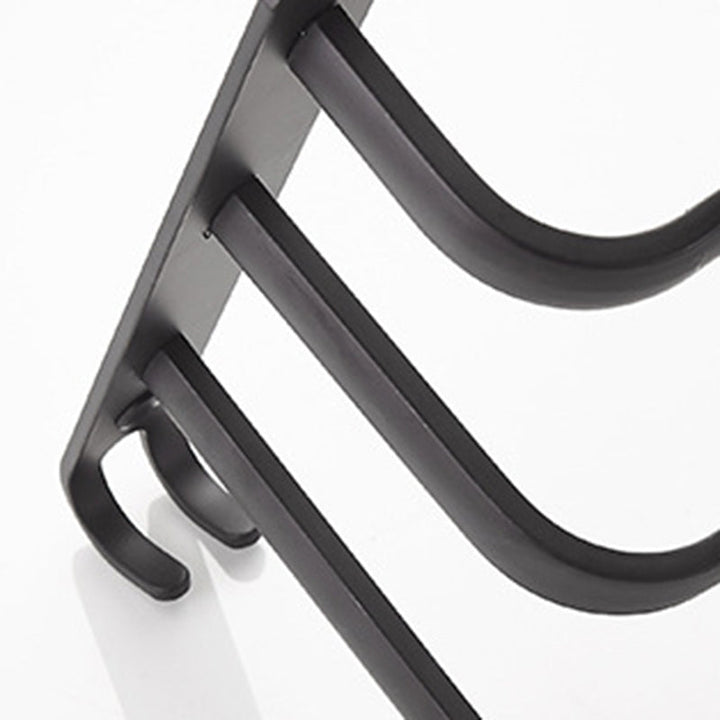 Lisslune | Modern black aluminum bathroom furniture set towel bar bathroom fittings
