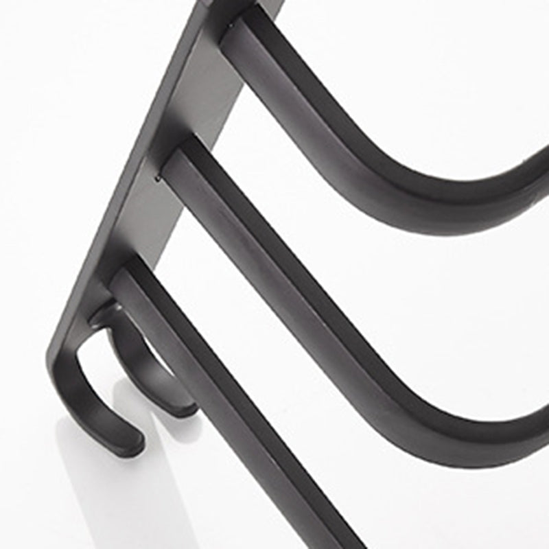 Lisslune | Modern black aluminum bathroom accessory set towel bar bathroom fittings