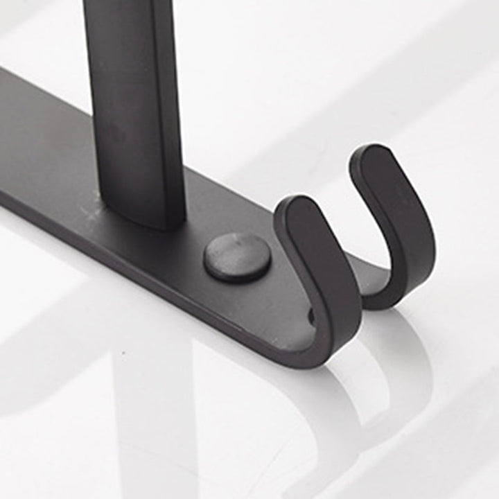 Lisslune | Modern black aluminum bathroom furniture set towel bar bathroom fittings