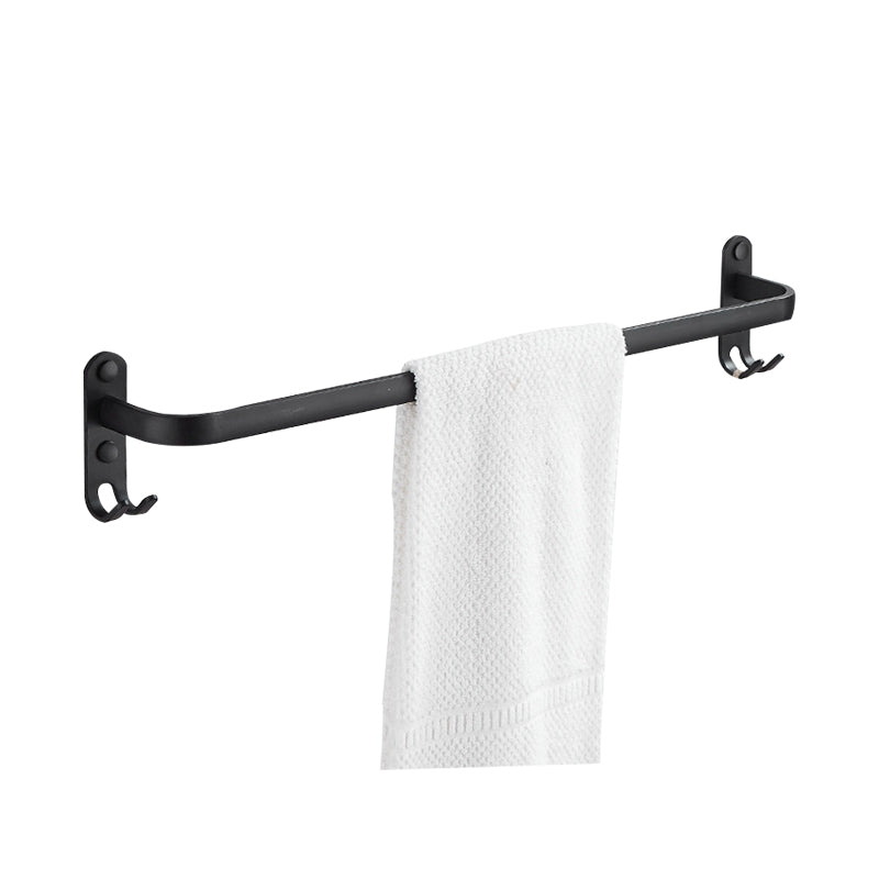 Lisslune | Modern black aluminum bathroom furniture set towel bar bathroom fittings