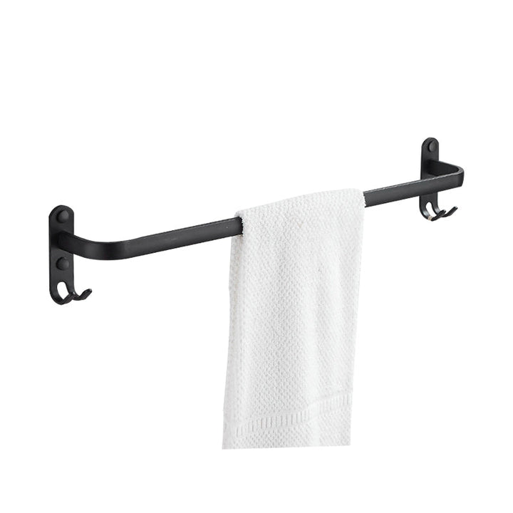 Lisslune | Modern black aluminum bathroom accessory set towel bar bathroom fittings