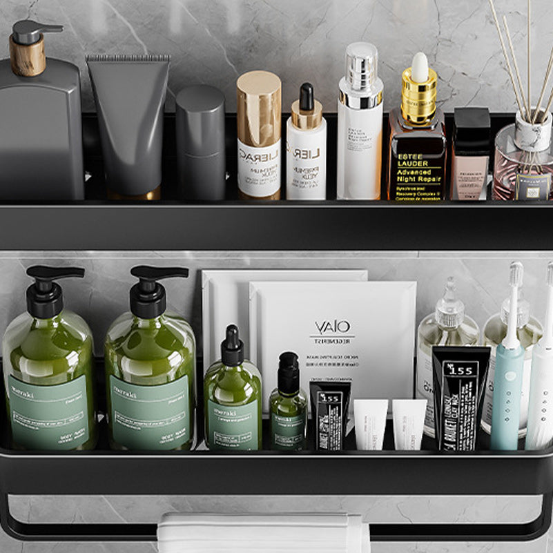 Lisslune | Contemporary Bathroom Accessories Hardware Set Aluminum Bathroom Shelf