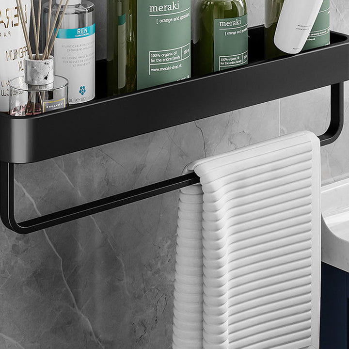 Lisslune | Contemporary Bathroom Accessories Hardware Set Aluminum Bathroom Shelf