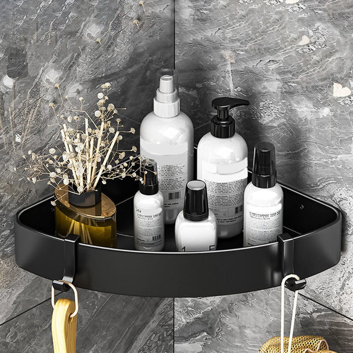 Lisslune | Modern Black-White Metal Bath Hardware Set Bath Rack Bathroom Hardware Set