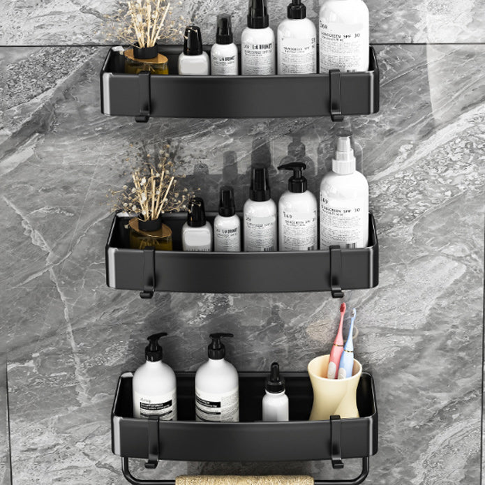 Lisslune | Modern Black-White Metal Bath Hardware Set Bath Rack Bathroom Hardware Set