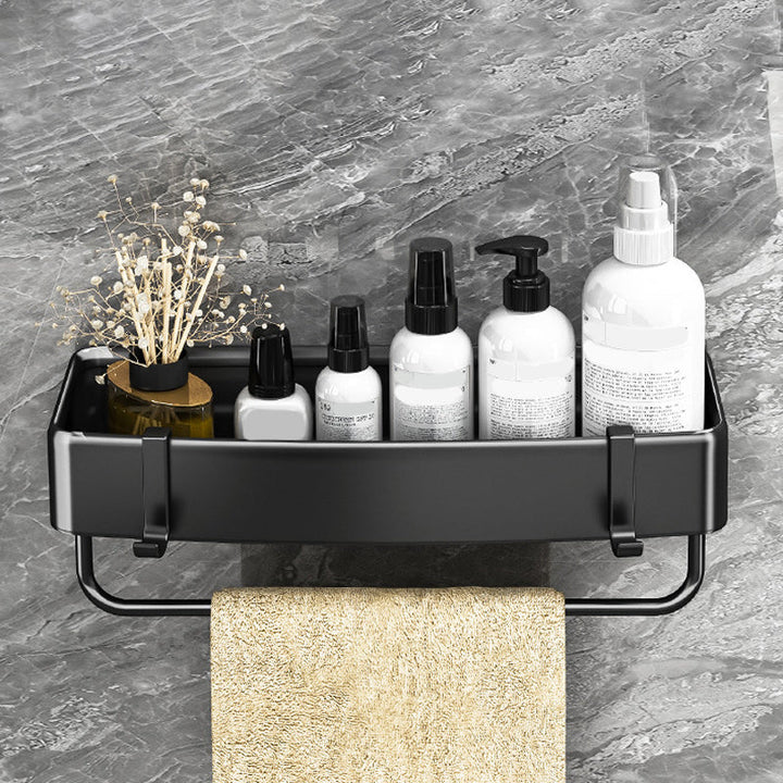 Lisslune | Modern Black-White Metal Bath Hardware Set Bath Rack Bathroom Hardware Set