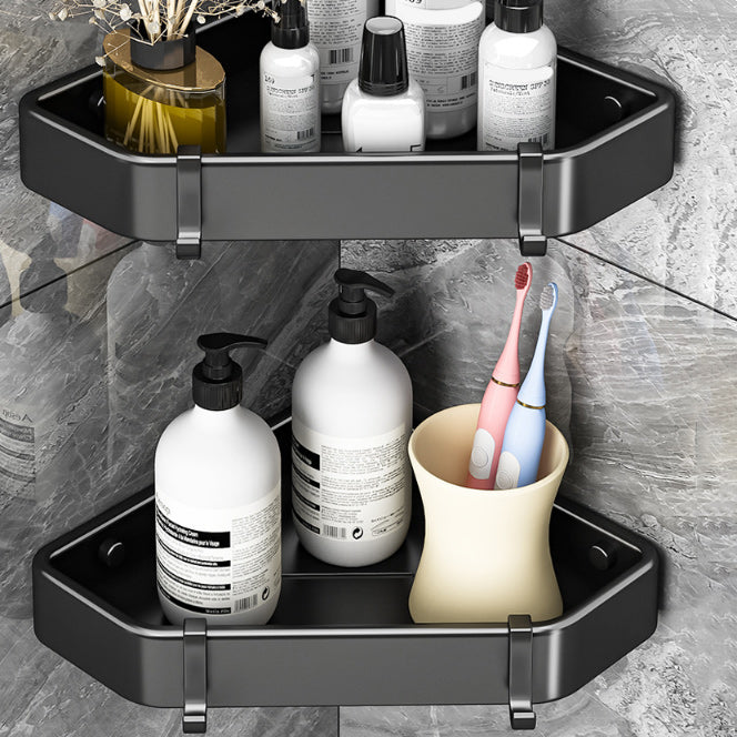 Lisslune | Modern Black-White Metal Bath Hardware Set Bath Rack Bathroom Hardware Set