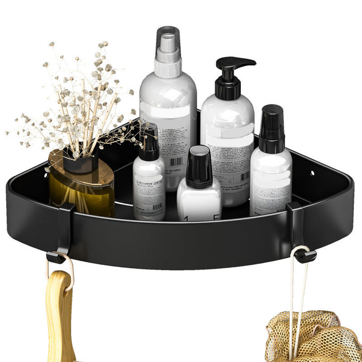 Lisslune | Modern Black-White Metal Bath Hardware Set Bath Rack Bathroom Hardware Set