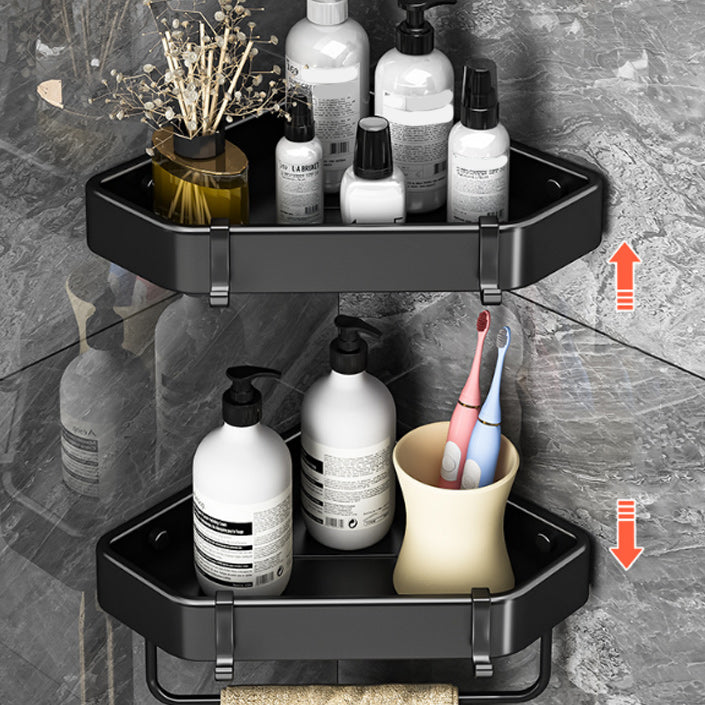 Lisslune | Modern Black-White Metal Bath Hardware Set Bath Rack Bathroom Hardware Set