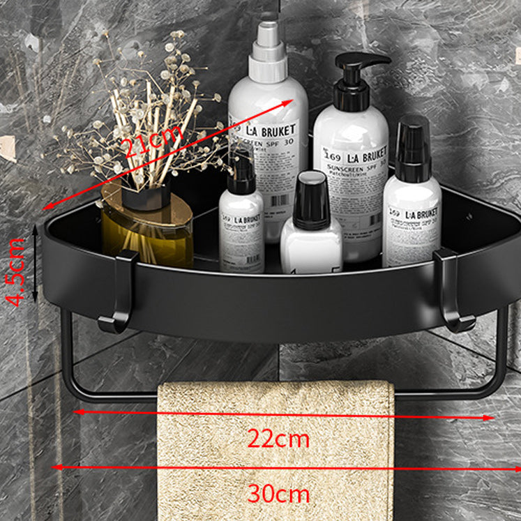 Lisslune | Modern Black-White Metal Bath Hardware Set Bath Rack Bathroom Hardware Set