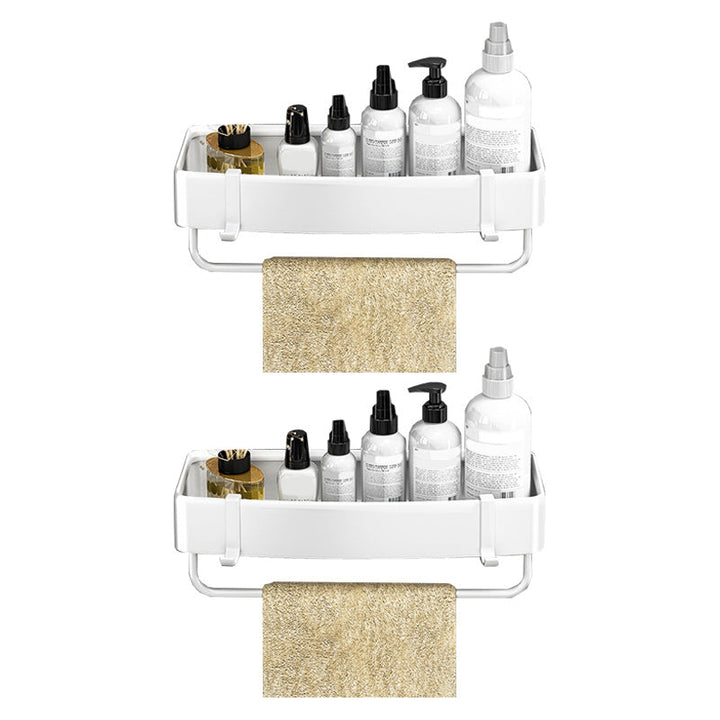 Lisslune | Modern Black-White Metal Bath Hardware Set Bath Rack Bathroom Hardware Set