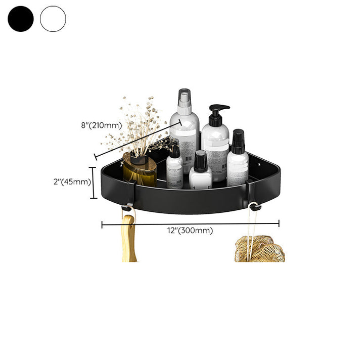 Lisslune | Modern Black-White Metal Bath Hardware Set Bath Rack Bathroom Hardware Set
