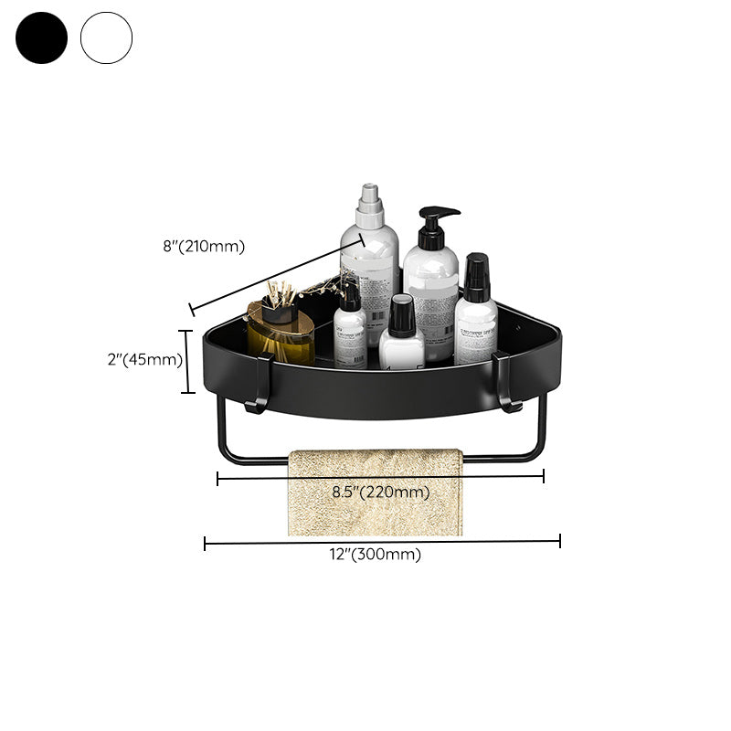 Lisslune | Modern Black-White Metal Bath Hardware Set Bath Rack Bathroom Hardware Set
