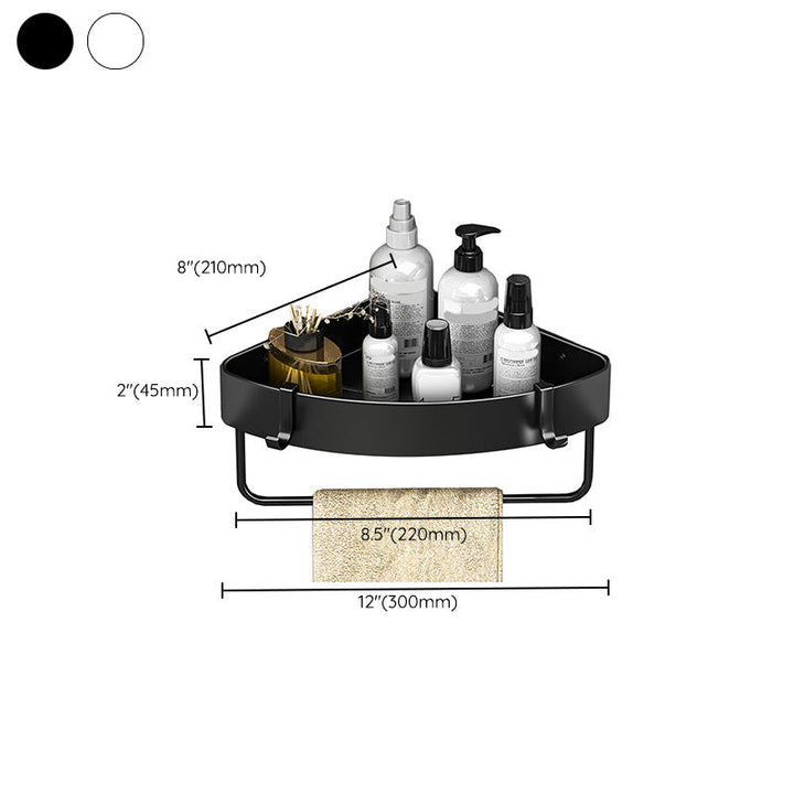 Lisslune | Modern Black-White Metal Bath Hardware Set Bath Rack Bathroom Hardware Set