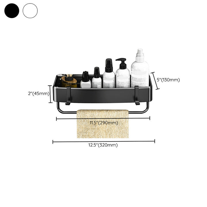 Lisslune | Modern Black-White Metal Bath Hardware Set Bath Rack Bathroom Hardware Set