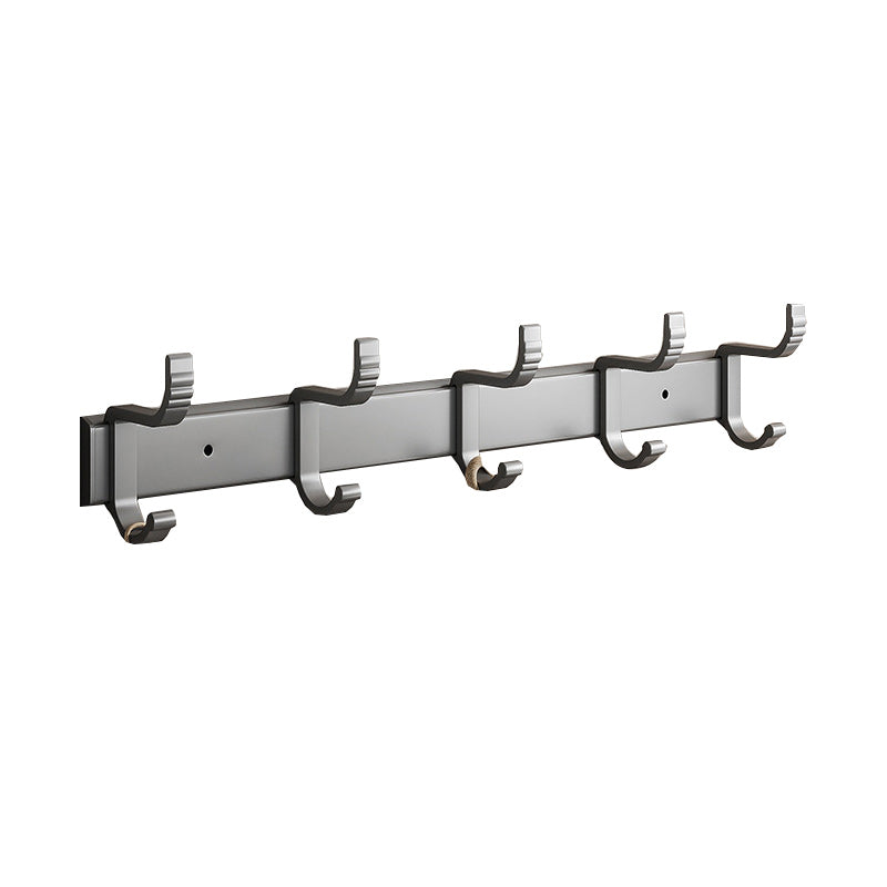 Lisslune | Gray Aluminum Bathroom Accessory Set Contemporary Bath Shelf