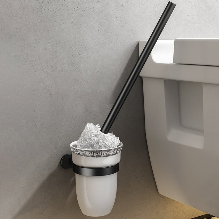 Lisslune | Modern Bathroom Accessory Set Black Towel Bar Bathroom Shelf Bathroom Accessory Set