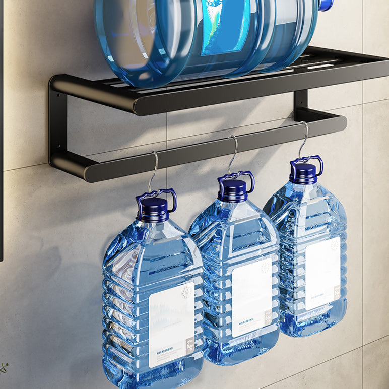 Lisslune | Modern Bathroom Accessory Set Black Towel Bar Bathroom Shelf Bathroom Accessory Set