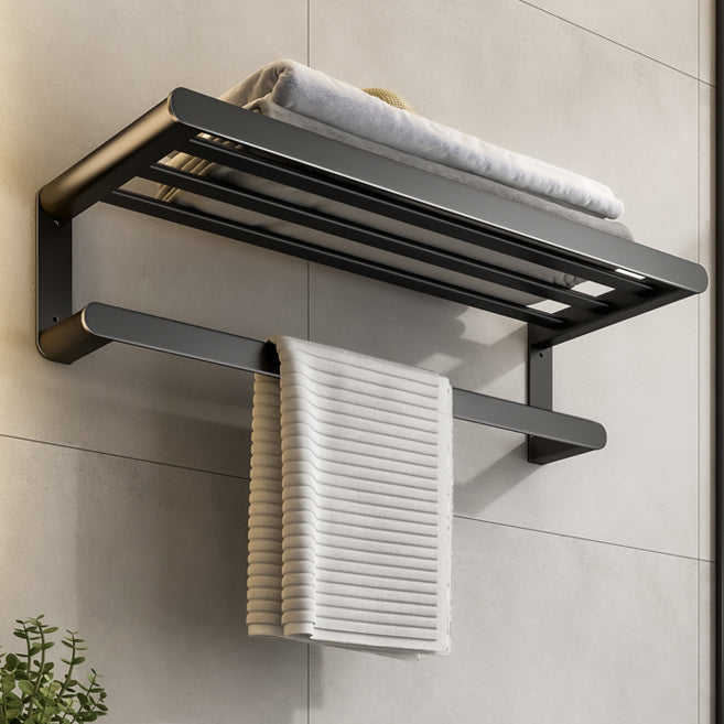 Lisslune | Modern Bathroom Accessory Set Black Towel Bar Bathroom Shelf Bathroom Accessory Set