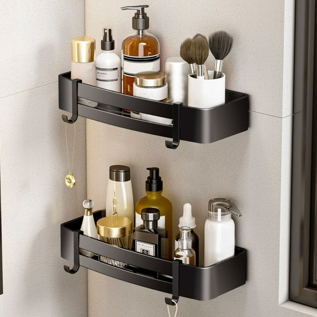 Lisslune | Modern Bathroom Accessory Set Black Towel Bar Bathroom Shelf Bathroom Accessory Set