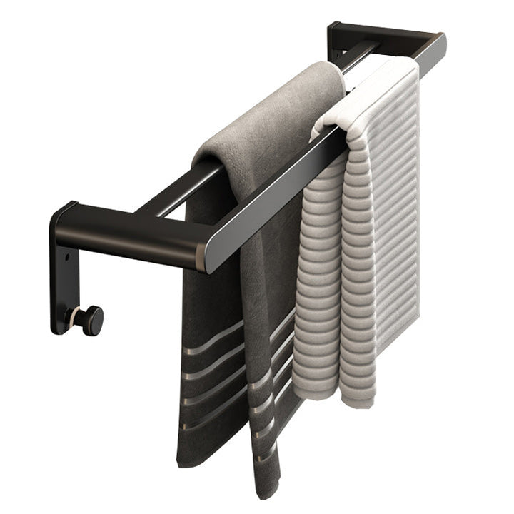 Lisslune | Modern Bathroom Accessory Set Black Towel Bar Bathroom Shelf Bathroom Accessory Set