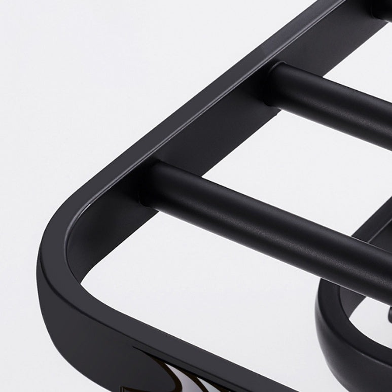 Lisslune | Modern Aluminum Bathroom Accessory Set Matte Black Bathroom Shelf/Towel Holder/Paper Holder