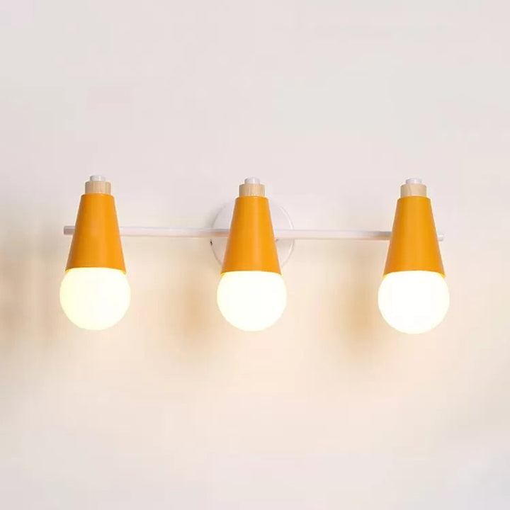 Skørter | Metal Sweet Cone Wall Light Bathroom 3 Lights Nordic Style Wall Lamp