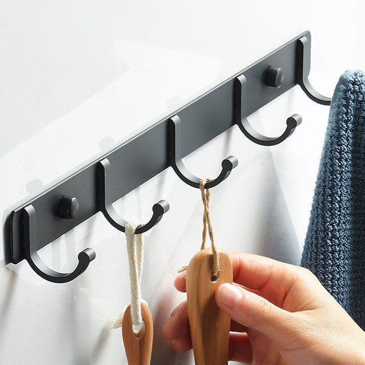 Lisslune | Modern Bathroom Accessories Set Silver/Black Bathroom Accessory Kit