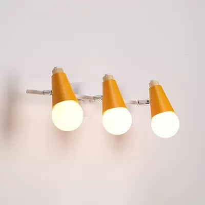 Skørter | Metal Sweet Cone Wall Light Bathroom 3 Lights Nordic Style Wall Lamp