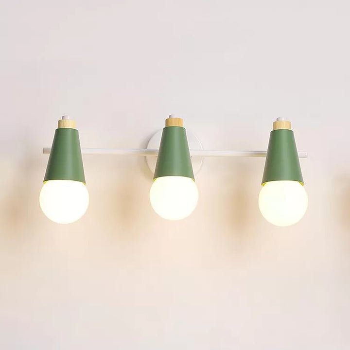 Skørter | Metal Sweet Cone Wall Light Bathroom 3 Lights Nordic Style Wall Lamp