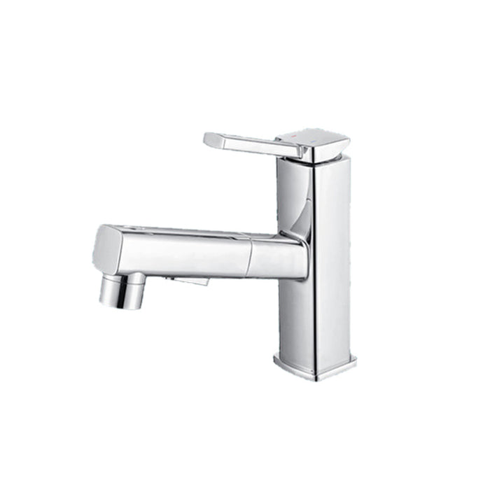Lisslune | Lever handle fitting Pull-out basin mixer with swivel spout