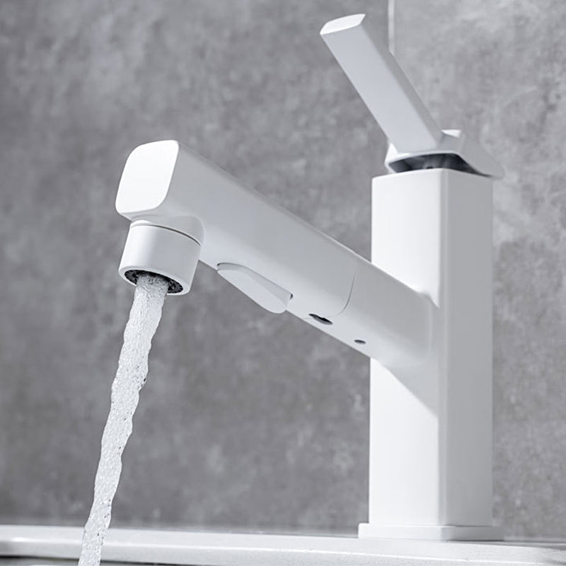 Lisslune | Lever handle fitting Pull-out basin mixer with swivel spout