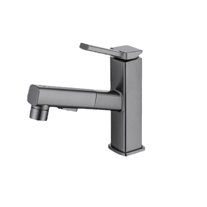 Lisslune | Lever handle fitting Pull-out basin mixer with swivel spout