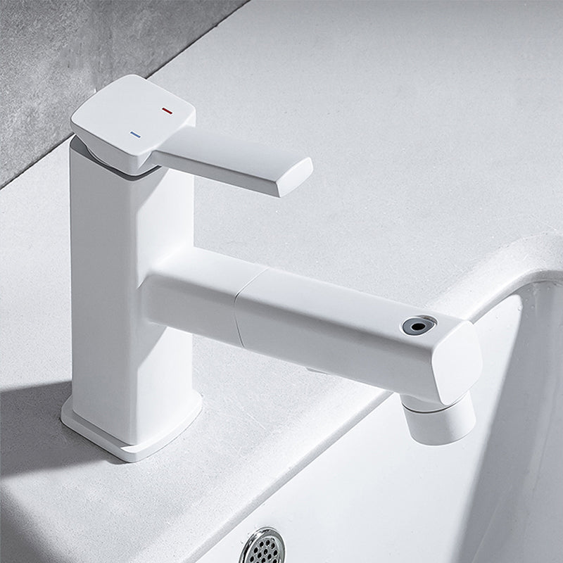 Lisslune | Lever handle fitting Pull-out basin mixer with swivel spout