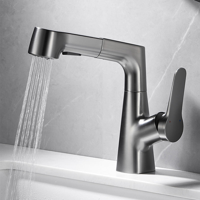 Lisslune | Extendable Vessel Water Tap Modern Sink Faucet with a Lever Handle
