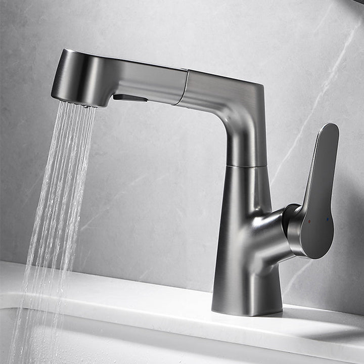 Lisslune | Extendable Vessel Water Tap Modern Sink Faucet with a Lever Handle