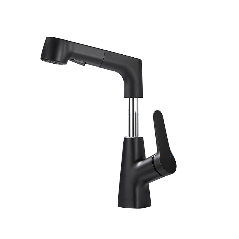 Lisslune | Extendable Vessel Water Tap Modern Sink Faucet with a Lever Handle