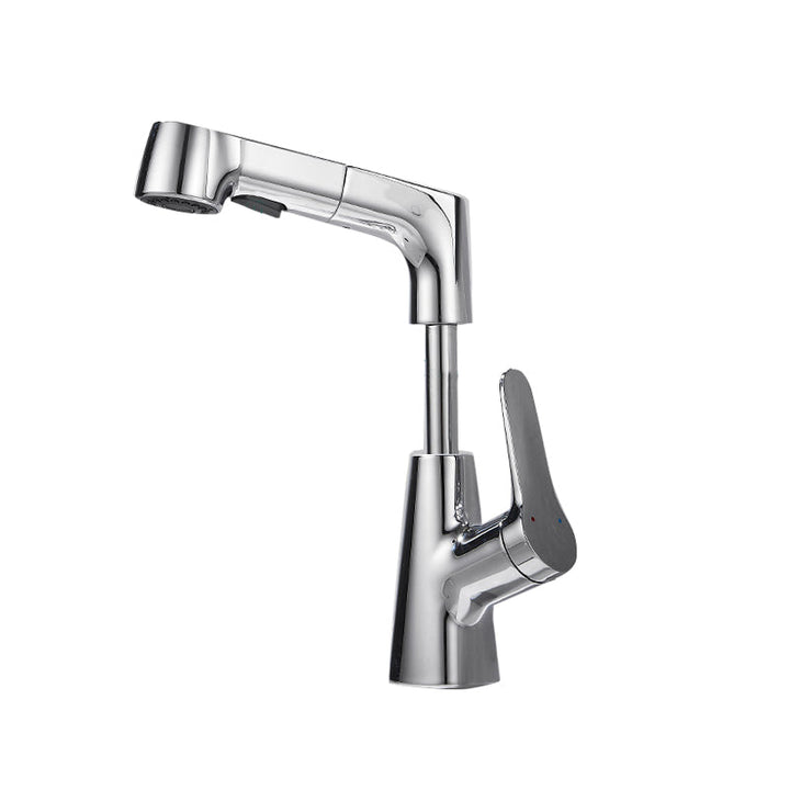 Lisslune | Extendable Vessel Water Tap Modern Sink Faucet with a Lever Handle