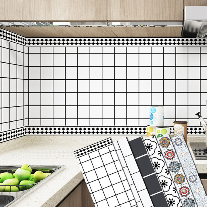 Lisslune | Modern Style Wallpaper Kitchen Single Tile Wallpaper with Rectangular Shape