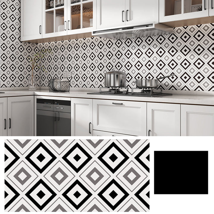 Lisslune | Modern Style Wallpaper Kitchen Single Tile Wallpaper with Rectangular Shape