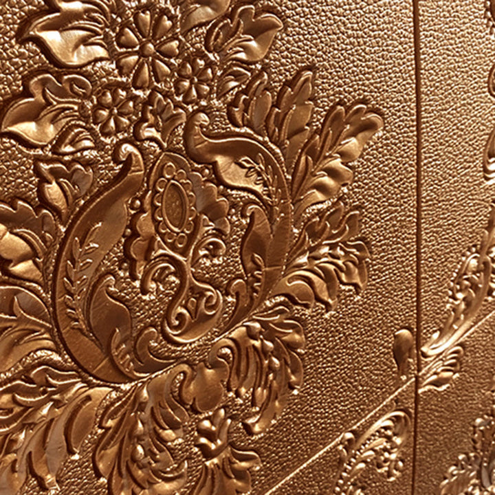 Lisslune | Glam Style Foam Wall Panel Living Room 3D Embossed Waterproof Wall Panel