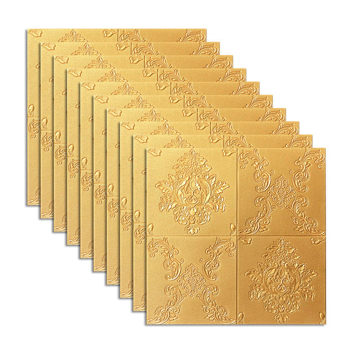Lisslune | Glam Style Foam Wall Panel Living Room 3D Embossed Waterproof Wall Panel