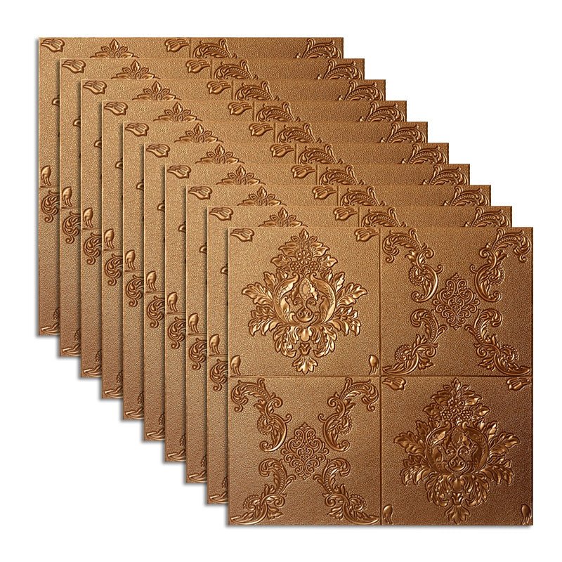 Lisslune | Glam Style Foam Wall Panel Living Room 3D Embossed Waterproof Wall Panel