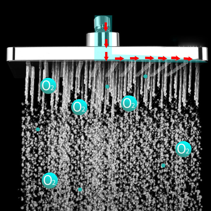 Lisslune | Bathroom Shower Head Square Ceiling Mounted Rain Shower Fixed Shower Head