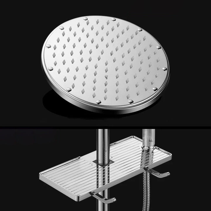 Lisslune | Contemporary Style Shower Head Bathroom Fixed Shower Head with Round and Square Shape